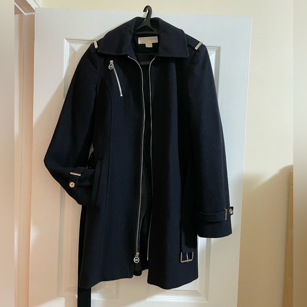Michael Kors, Women Wool Blend Jacket, Navy, US 2